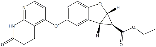 (1S,1aS,6bR)-5-((7-oxo-5,6,7,8-tetrahydro-1,8-naphthyridin-4-yl)oxy)-1a,6b-dihydro-1H-cyclopropa[b]benzofuran-1-carboxylic acid ethyl ester 结构式