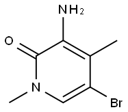 3-amino-5-bromo-1,4-dimethylpyridin-2(1H)-one Structure