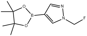 1-(fluoromethyl)-4-(4,4,5,5-tetramethyl-1,3,2-dioxaborolan-2-yl)pyrazole 结构式