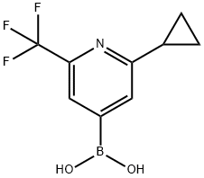 2-(Cyclopropyl)-6-(trifluoromethyl)pyridine-4-boronic acid Struktur
