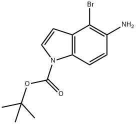 1-BOC-4-溴-1H-吲哚-5-胺, 1448607-76-8, 结构式