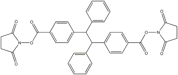 [1,2-二苯基-1,2-二(4-羧基苯基]乙烯-N-琥珀酰亚胺酯, 1449572-34-2, 结构式