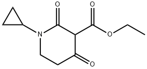 Ethyl 1-Cyclopropyl-2,4-dioxopiperidine-3-carboxylate Struktur