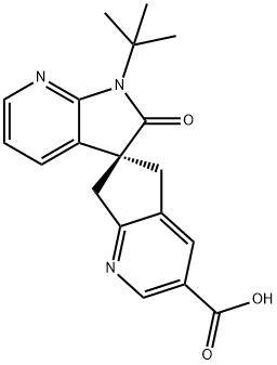 (S)-1'-(tert-butyl)-2'-oxo-1',2',5,7-tetrahydrospiro[cyclopenta[b]pyridine-6,3'-pyrrolo[2,3-b]pyridine]-3-carboxylic acid Structure
