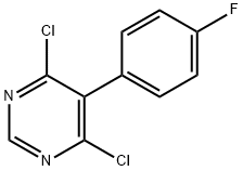 4,6-dichloro-5-(4-fluorophenyl)pyrimidine, 146533-37-1, 结构式