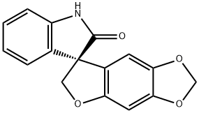 (7S)-SPIRO[FURO[2,3-F][1,3]BENZODIOXOLE-7,3'-INDOL]-2'(1'H)-ONE Struktur