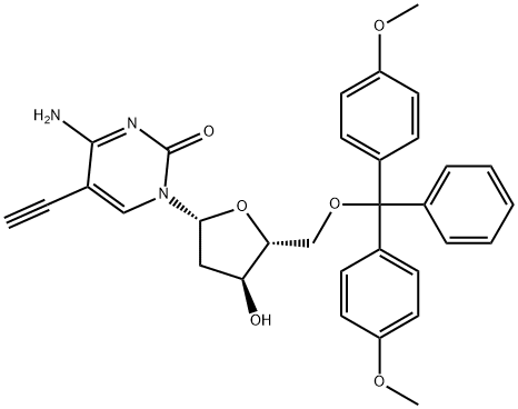 5'-O-(4,4'-Dimethoxytrityl)-5-ethynyl-2'-deoxycytidine Structure