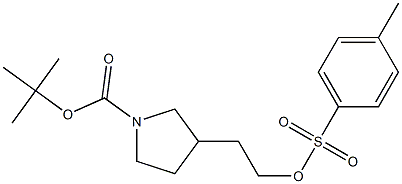 tert-butyl 3-(2-(tosyloxy)ethyl)pyrrolidine-1-carboxylate,1474019-21-0,结构式