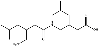 Hexanoic acid, 3-[[[3-(aminomethyl)-5-methyl-1-oxohexyl]amino]methyl]-5-methyl- Structure