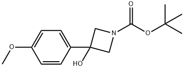 tert-butyl 3-hydroxy-3-(4-methoxyphenyl)azetidine-1-carboxylate Structure
