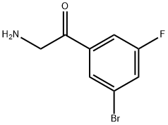 2-氨基-1-(3-溴-5-氟苯基)乙烷-1-酮,1500201-15-9,结构式
