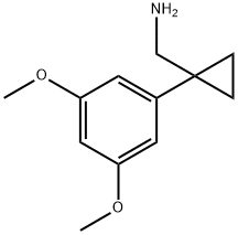 1-(3,5-二甲氧基苯基)环丙烷甲胺, 1503721-53-6, 结构式
