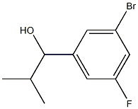 1-(3-bromo-5-fluorophenyl)-2-methylpropan-1-ol Struktur