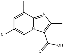6-chloro-2,8-dimethylimidazo[1,2-a]pyridine-3-carboxylic acid Structure