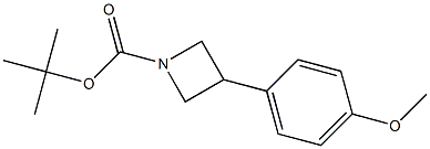 tert-butyl 3-(4-methoxyphenyl)azetidine-1-carboxylate 结构式