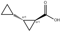 2-cyclopropylcyclopropane-1-carboxylic acid, trans 结构式
