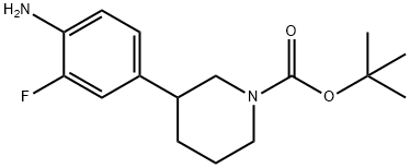 tert-butyl 3-(4-amino-3-fluorophenyl)piperidine-1-carboxylate Structure
