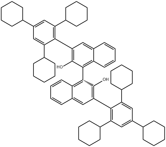 (2R,11bR)-4-hydroxy-2,6-bis(2,4,6-tricyclohexylphenyl)dinaphtho[2,1-d:1',2'-f][1,3,2]dioxaphosphepine 4-oxide Structure