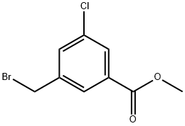 3-溴甲基-5-氯苯甲酸甲酯 结构式