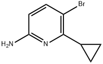 5-bromo-6-cyclopropylpyridin-2-amine 结构式