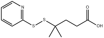 4-methyl-4-(pyridin-2-yldisulfanyl)pentanoic acid Structure