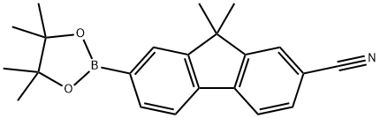 9,9-Dimethyl-7-(4,4,5,5-tetramethyl-1,3,2-dioxaborolan-2-yl)-9H-fluorene-2-carbonitrile Structure