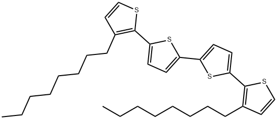 3,3'''-dioctyl-2,2':5',5'':2'',2'''-quaterthiophene Struktur