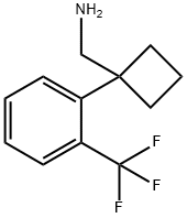 1-[2-(Trifluoromethyl)phenyl]cyclobutanemethanamine Structure