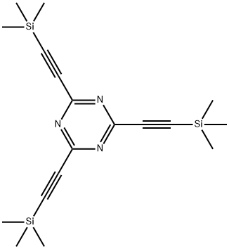 1,3,5-Triazine, 2,4,6-tris[(trimethylsilyl)ethynyl]-, 155202-89-4, 结构式