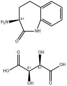 (3S)-3-Amino-1,3,4,5-tetrahydro-2H-1-benzazepin-2-one L(+)-Tartaric acid Structure
