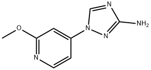 1-(2-methoxypyridin-4-yl)-1H-1,2,4-triazol-3-amine 结构式