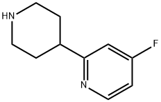 4-Fluoro-2-(piperidin-4-yl)pyridine Struktur