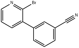 3-(2-BROMOPYRIDIN-3-YL)BENZONITRILE Structure