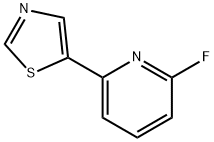 2-Fluoro-6-(thiazol-5-yl)pyridine 化学構造式