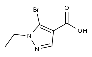 5-bromo-1-ethyl-1H-pyrazole-4-carboxylic acid,1564628-87-0,结构式