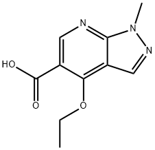 4-methoxy-1-methyl-1H-pyrazolo[3,4-b]pyridine-5-carboxylic acid Structure