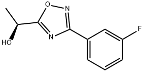 (1S)-1-[3-(3-氟苯基)-1,2,4-噁二唑-5-基]乙-1-醇,1568024-49-6,结构式