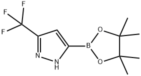 5-(tetramethyl-1,3,2-dioxaborolan-2-yl)-3-(trifluoromethyl)-1H-pyrazole, 1573171-39-7, 结构式
