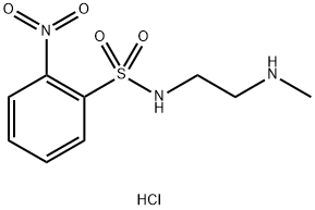 N-[2-(methylamino)ethyl]-2-nitrobenzene-1-sulfonamide hydrochloride 结构式