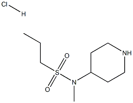 N-methyl-N-(piperidin-4-yl)propane-1-sulfonamide hydrochloride 结构式