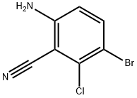 6-AMINO-3-BROMO-2-CHLOROBENZONITRILE 结构式