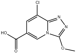 8-chloro-3-methoxy-[1,2,4]triazolo[4,3-a]pyridine-6-carboxylic acid Struktur