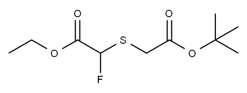 ethyl 2-{[2-(tert-butoxy)-2-oxoethyl]sulfanyl}-2-fluoroacetate,1592888-07-7,结构式