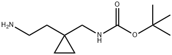 tert-butyl N-{[1-(2-aminoethyl)cyclopropyl]methyl}carbamate Struktur