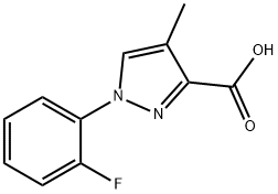 1-(2-fluorophenyl)-4-methyl-1H-pyrazole-3-carboxylic acid,1598354-82-5,结构式