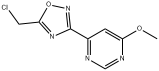 4-[5-(chloromethyl)-1,2,4-oxadiazol-3-yl]-6-methoxypyrimidine Structure