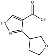 3-(oxolan-3-yl)-1H-pyrazole-4-carboxylic acid,1603041-23-1,结构式