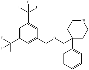 4-[[3,5-bis(trifluoromethyl)phenyl]methoxymethyl]-4-phenylpiperidine Structure
