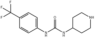 1-(piperidin-4-yl)-3-[4-(trifluoromethyl)phenyl]urea Struktur