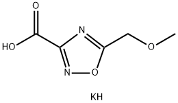 5-(甲氧基甲基)-1,2,4-噁二唑-3-羧酸钾,1607281-07-1,结构式